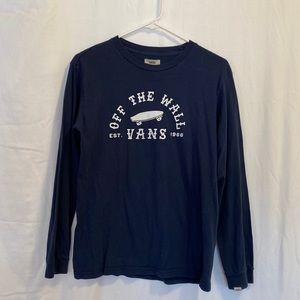 Vans Navy Long Sleeve Shirt - large